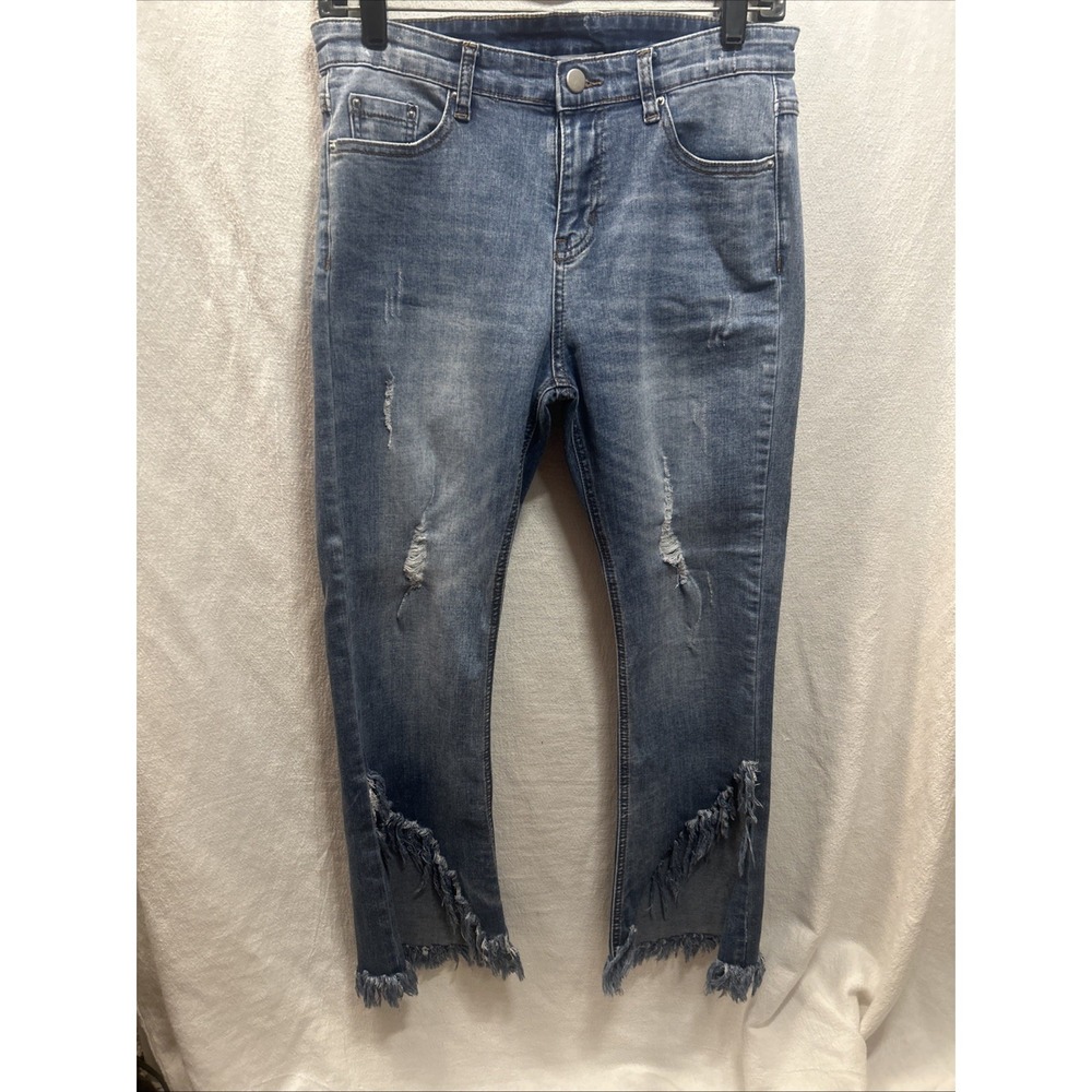 Hayden Women's Denim Jeans Size S Distressed With Shark Bite Hem